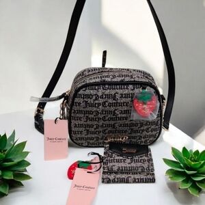 🖤▪️Juicy Couture ▪️Freshly Picked  Black Camera Crossbody Bag + Wallet Set